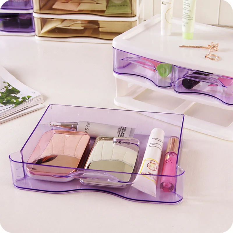 Пластиковые шкатулки для ювелирных изделий трехуровневый органайзер косметики