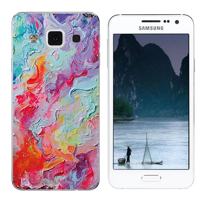 Чехол для Samsung Galaxy A3 2015 с принтом "волны" TPU мягкий чехол A3000 A300F чехлы телефонов