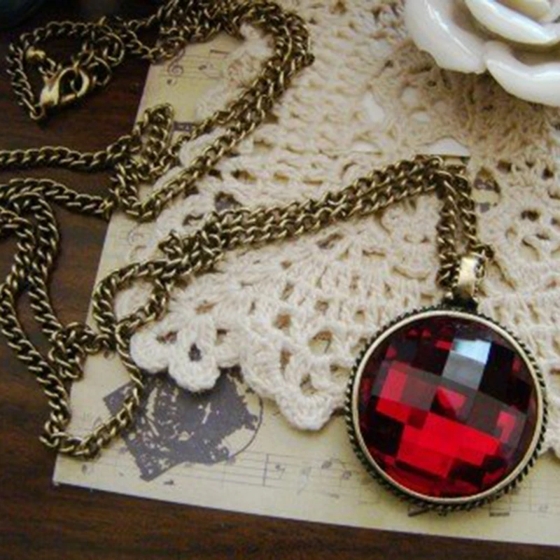 2018 Новая мода хит продаж женские ювелирные изделия Ретро красное подвесное