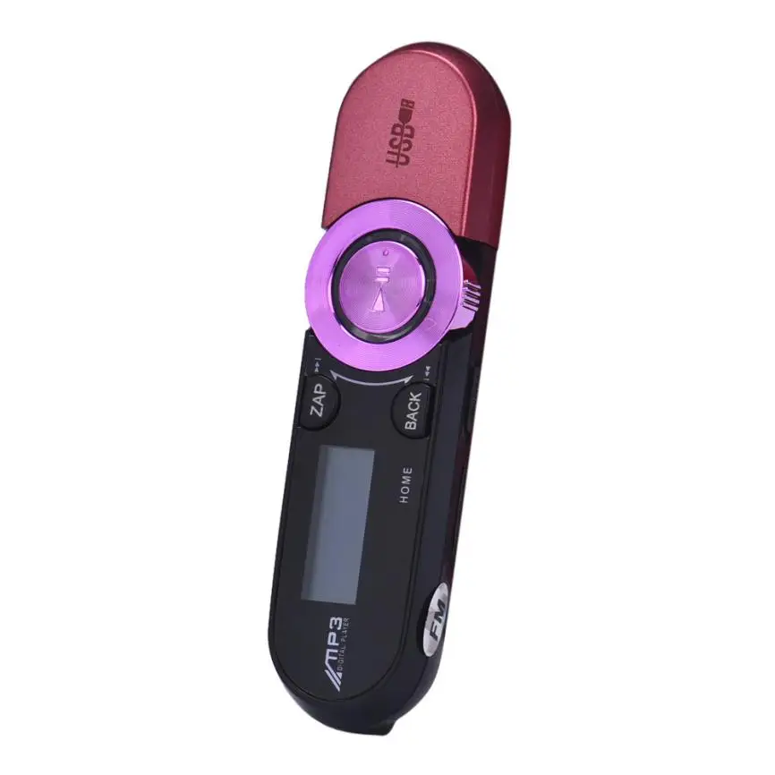 Розовый Модный Мини-плеер USB ЖК-экран 16Гб поддержка флеш TF плеер MP3 Музыка FM радио# Y - Цвет: Розовый