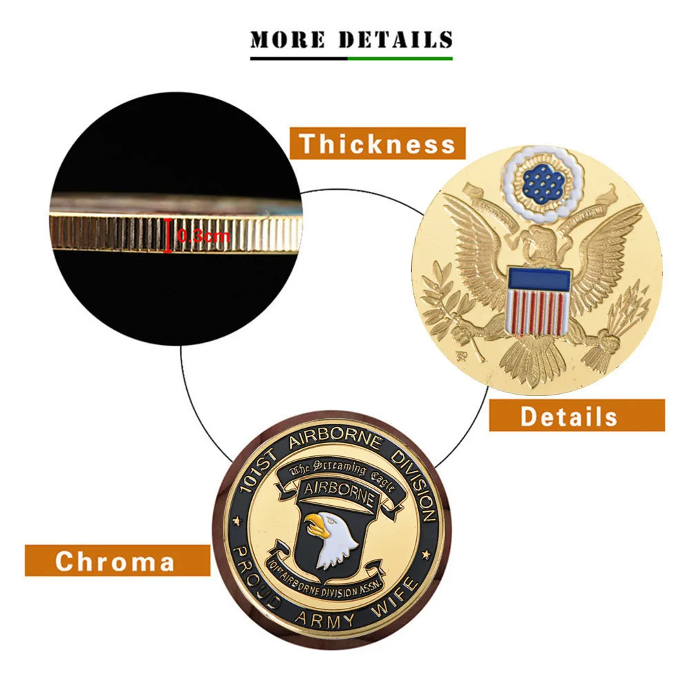 WR 101-я дивизия вызов Золотая монета гордой армии жена памятные индивидуальные