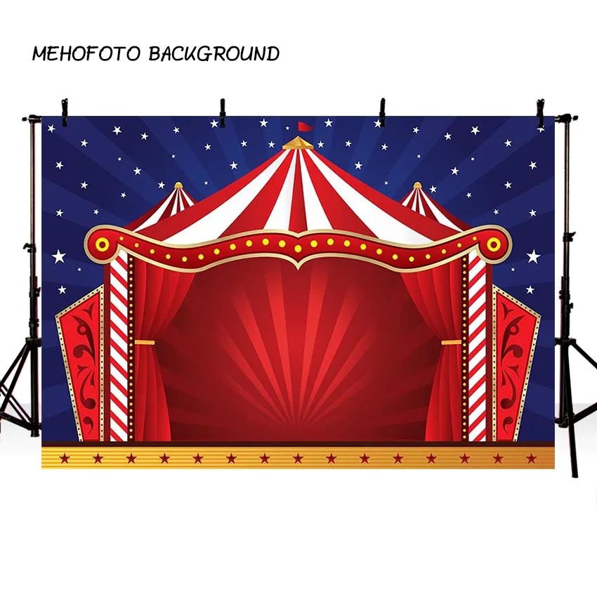 

Photography backdrops Personalized Carnival Backdrop Decoracion Circus Birthday Party custom Banner Baby Shower Background