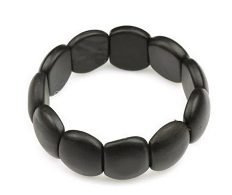 Натуральный Черный Бянь камень браслет Здоровый Уход рука ряд краткое