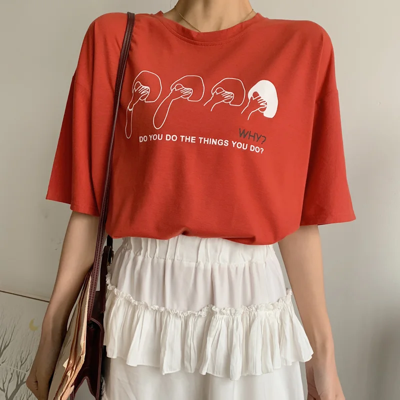 Женская футболка с короткими рукавами Топы И Футболки милая девушка новинка 2019