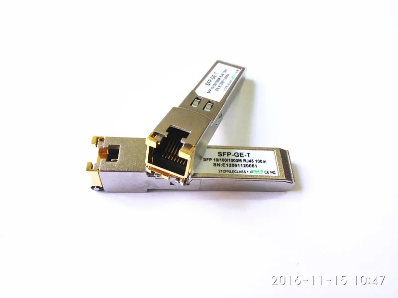 2 шт./лот оптоволоконный 1000base-T медный SFP модуль приемопередатчика соединитель RJ45