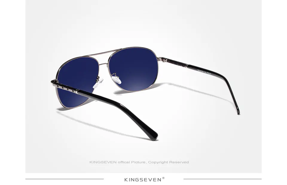 KINGSEVEN, фирменный дизайн, пилот, солнцезащитные очки, мужские, поляризационные, для вождения, UV400, полый дизайн, оправа, очки, Gafas De Sol, N7371