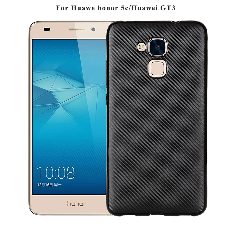 Carbon fiber silicone case Honor 5c funda coque hoesje puzdra soft tpu cover for huawei GT3 kryt tok etui carcasa kilifi |
