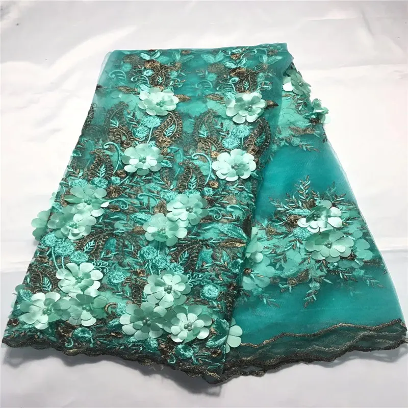 Свадебные нигерийской свадьбы Кружево материалы 3D Ткань высокое качество 2018