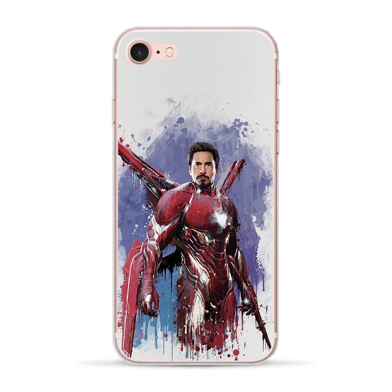 Marvel Мстители для Apple iphone 7 8 X XR XS MAX 6 6S Plus чехол 5 5S SE чехол для телефона мягкий ТПУ чехол Железный человек оболочка Человек-паук