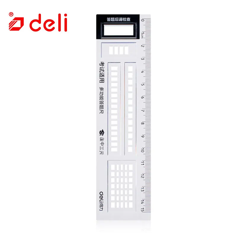 Deli 1 шт. ученические линейки прозрачный пластиковый шаблон для рисования