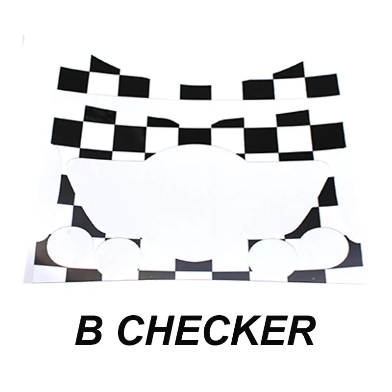 KJAUTOMAX Центр Наклейка на консоль для Mini Cooper R55 R56 R57 R58 R59 R60 F54 F55 F56 автомобиля Средства для укладки волос - Название цвета: B CHECKER