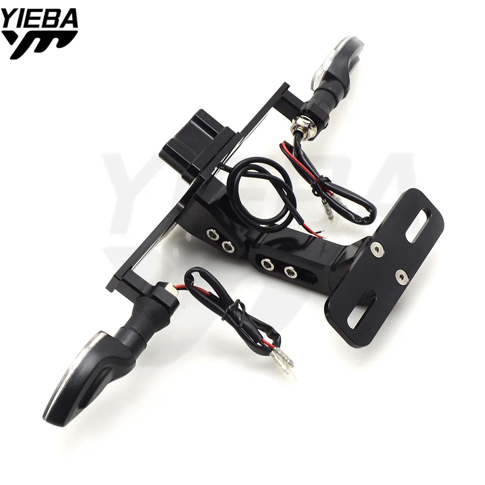 Кронштейн номерного знака мотоцикла держатель со светом для kawasaki ER6F ER6N ER 6N 6F VERSYS