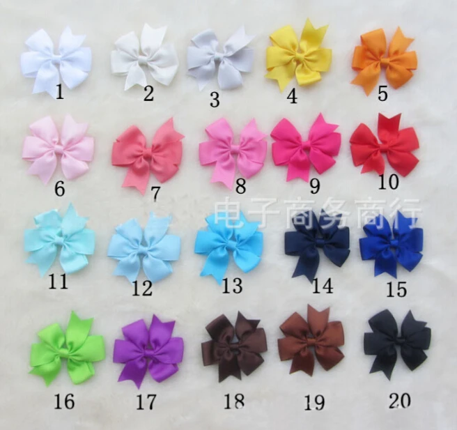 

Free Shipping! 1pcs/lot Kids Ribbon Bow With Hair Clips Kids Girl pinwheel Hair Bows Boutique hair bows for girls A068,1