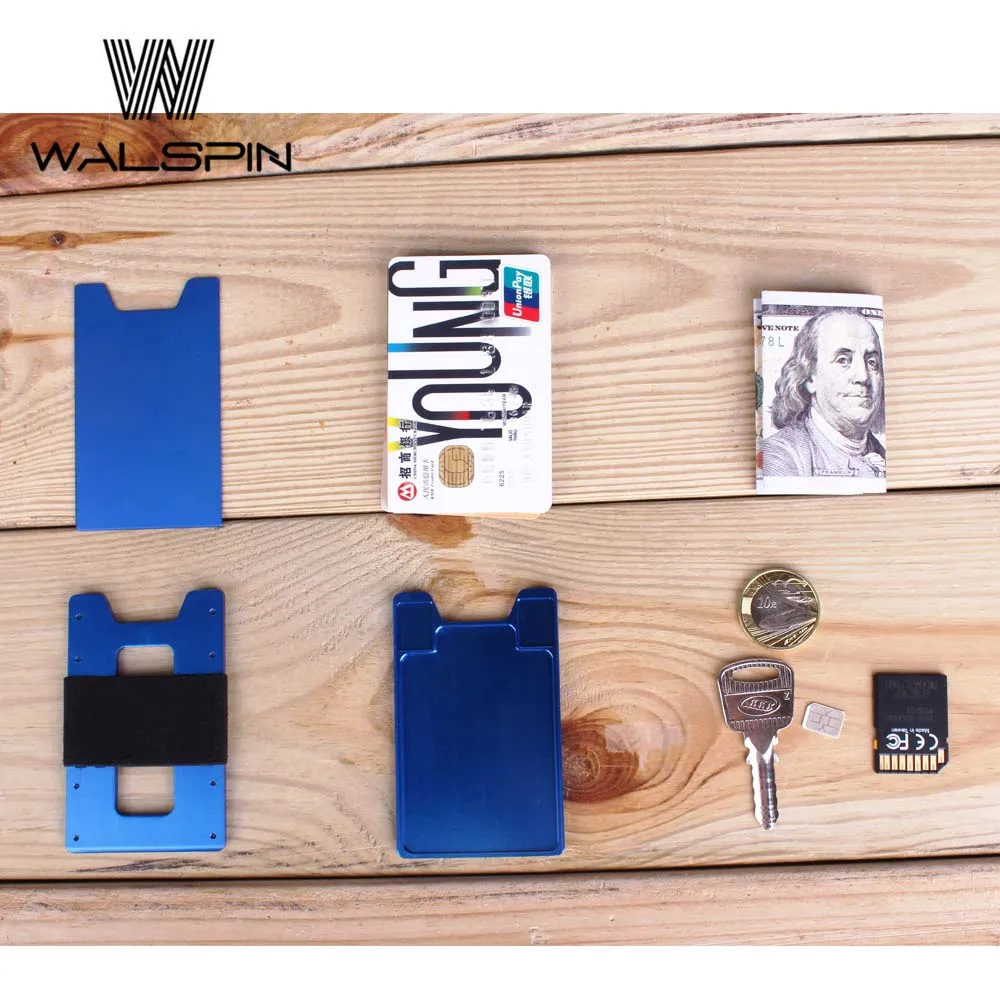 Aluminum Minimalist Wallet for Male &amp Female Slim Metal Front Pocket Key Coin Cash Purse RFID Blocking Drop Shipping | Багаж и сумки