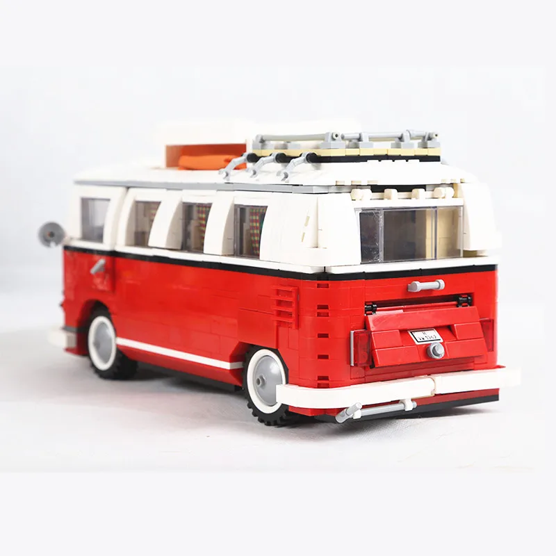 21001 1354 шт T1 Van Camper строительные блоки совместимы с 10220 светодиодный светильник Technic автомобильные игрушки кирпичи для детей