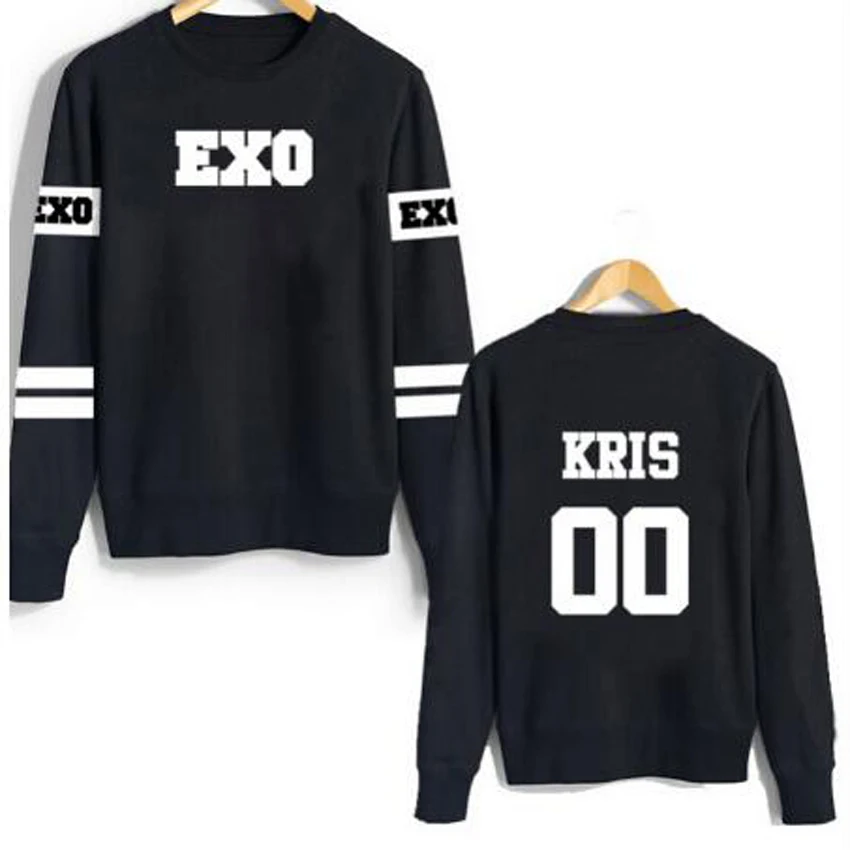 Большой Размеры XXS-4XL K поп экзо альбом KAI SEHUN CHANYEOL XIUMIN более Размеры d толстовки для Для мужчин Для женщин Harajuku толстовка уличная