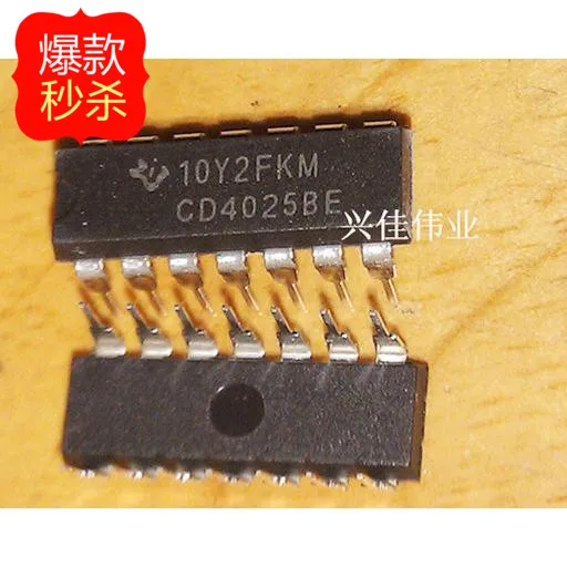 

10 шт., новый дисплей CD4025 CD4025BE cd4025кто, чип счетчика