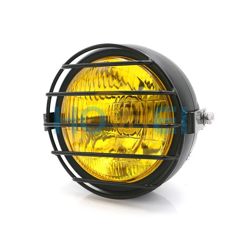 Передняя фара для мотоцикла 6 5 дюйма ретро с креплением маска гриля налобный