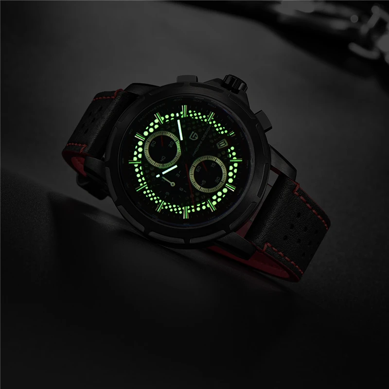 Orologio uomo PAGANI дизайнерские модные роскошные Брендовые спортивные мужские кварцевые часы Уникальный светящийся Циферблат Водонепроницаемые мужские часы плюс коробка