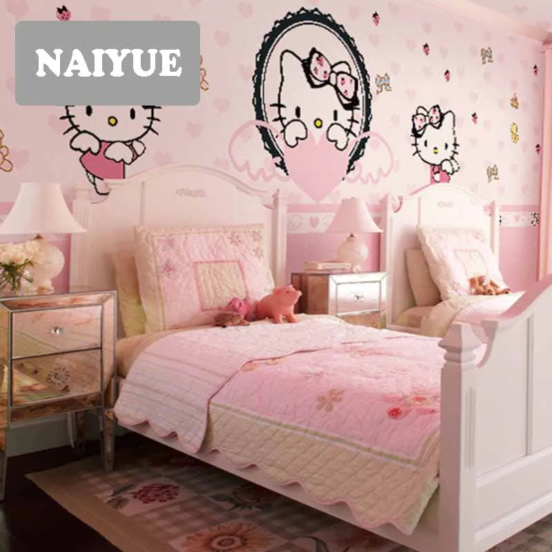 

Boys and girls bedroom warm children's room wallpaper creative cartoon wallpaper mural wall custom fabric