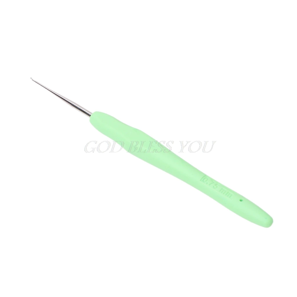 0.75 mm Металлические спицы для вязания крючком, крючки, эргономичные ручки 0,5-2,75 мм - Цвет: 0.75 mm