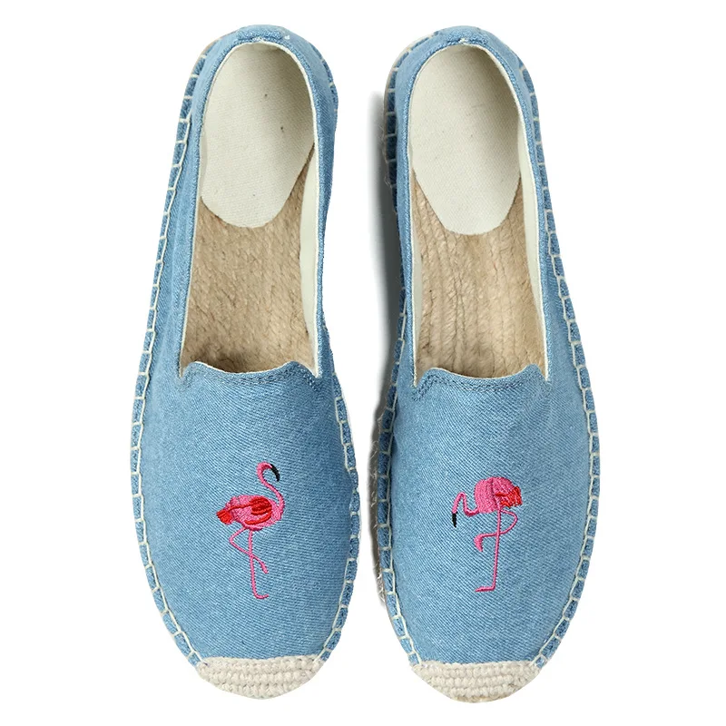 Туфли женские тканевые повседневная обувь на плоской подошве в китайском
