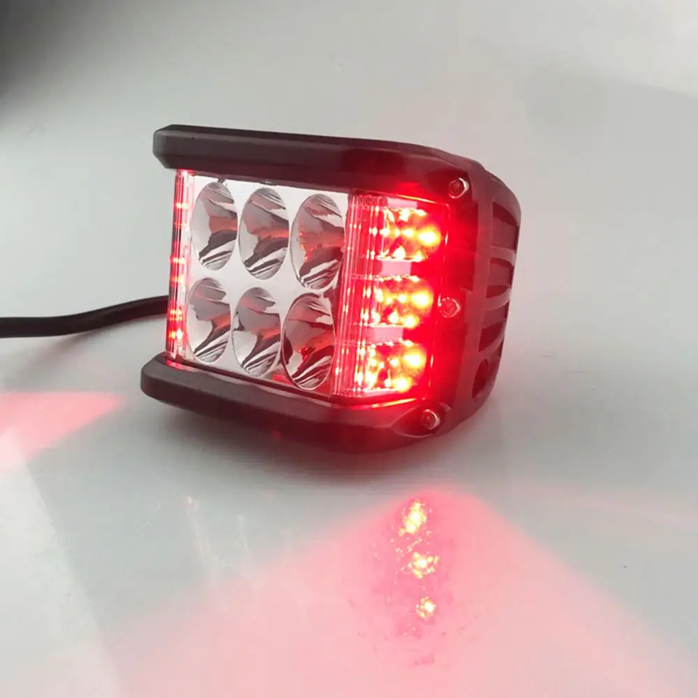 red Marloo боковые шутер светодиодный рабочий светильник 12V 24V внедорожный светодиодный светильник для вождения противотуманных фар белый Янтарный красные, синие светильник для внедорожник автомобиль ATV - Цвет: red