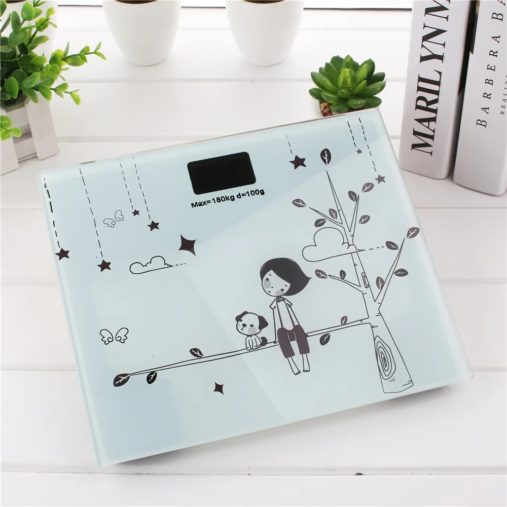 A2 Bathroom Floor Body Scale Glass Smart Household Electronic Digital Weight Balance Bariatric LCD Display 180KG/100G | Инструменты