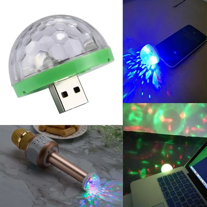 Мини USB СВЕТОДИОДНЫЙ вечерние светильник s Портативный кристалл магический шар