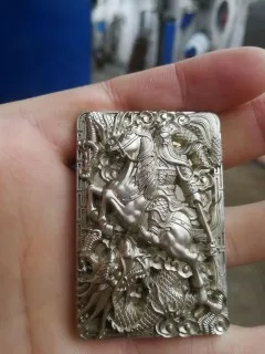 Подвеска из стерлингового серебра 990 пробы Дракон Гуань Гонг ювелирный подарок производителям на карту для разработки - Окраска металла: see chart