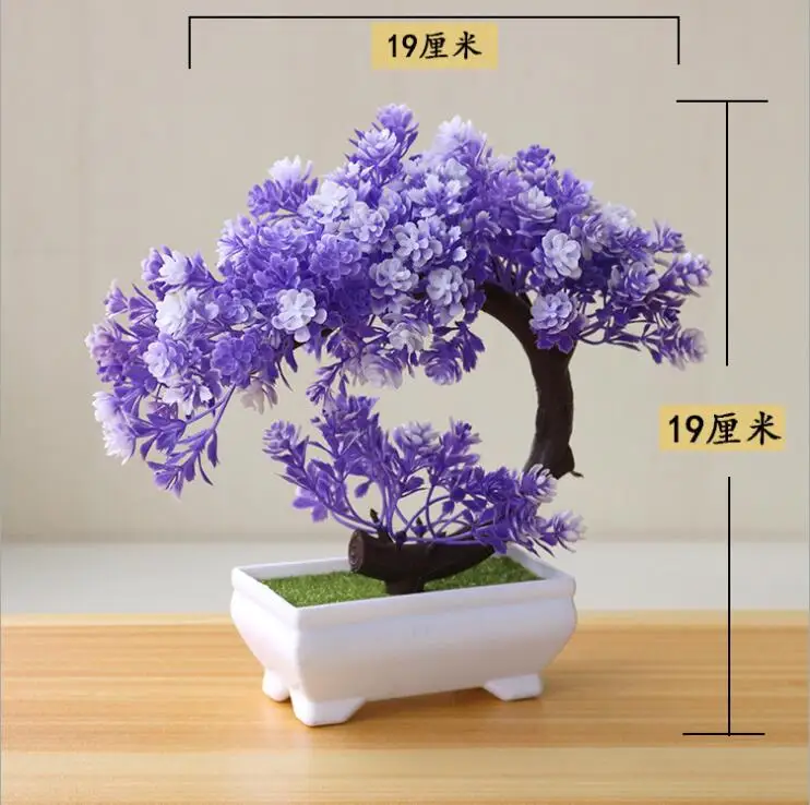 purple Праздничные и вечерние украшения для дома, бонсай, пластиковые искусственные растения а076 - Цвет: purple