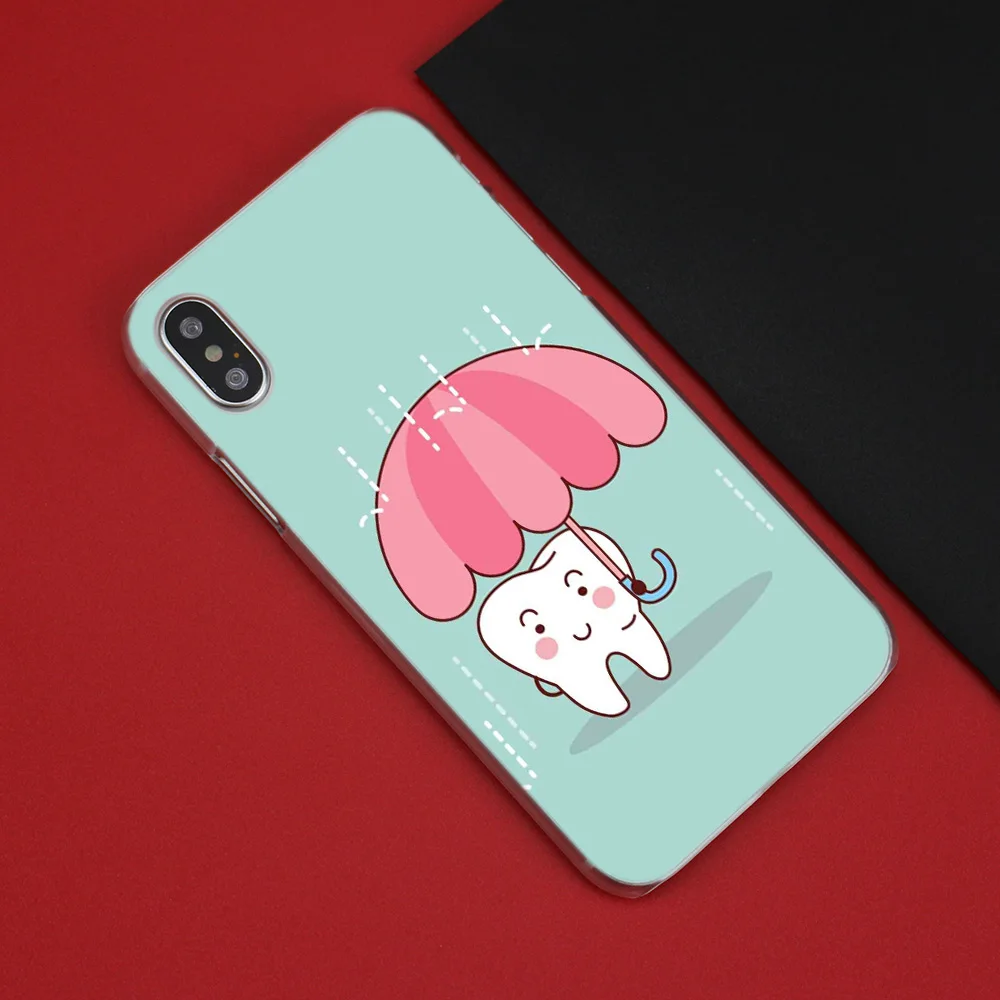 Милый мудрый зубы стоматолога зуб LoveClear чехол Прозрачный Жесткий ПК для iPhone XS Max XR 7 8 6 6s Plus X 5 5S SE 5C 4 4S