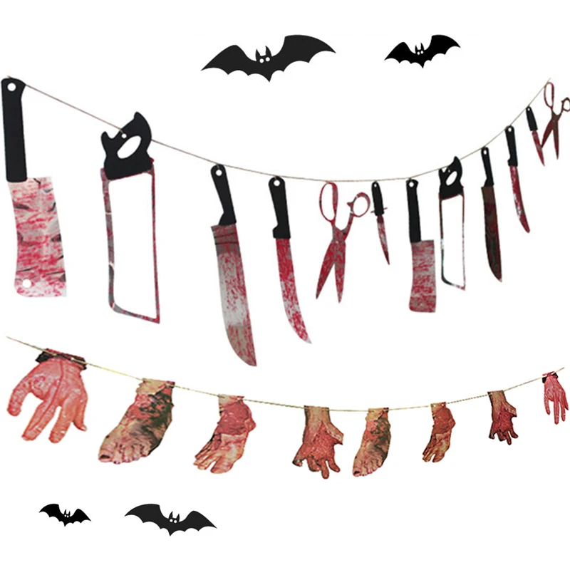 Распродажа баннер для вечевечерние НКИ на Хэллоуин сделай сам Бумажная гирлянда