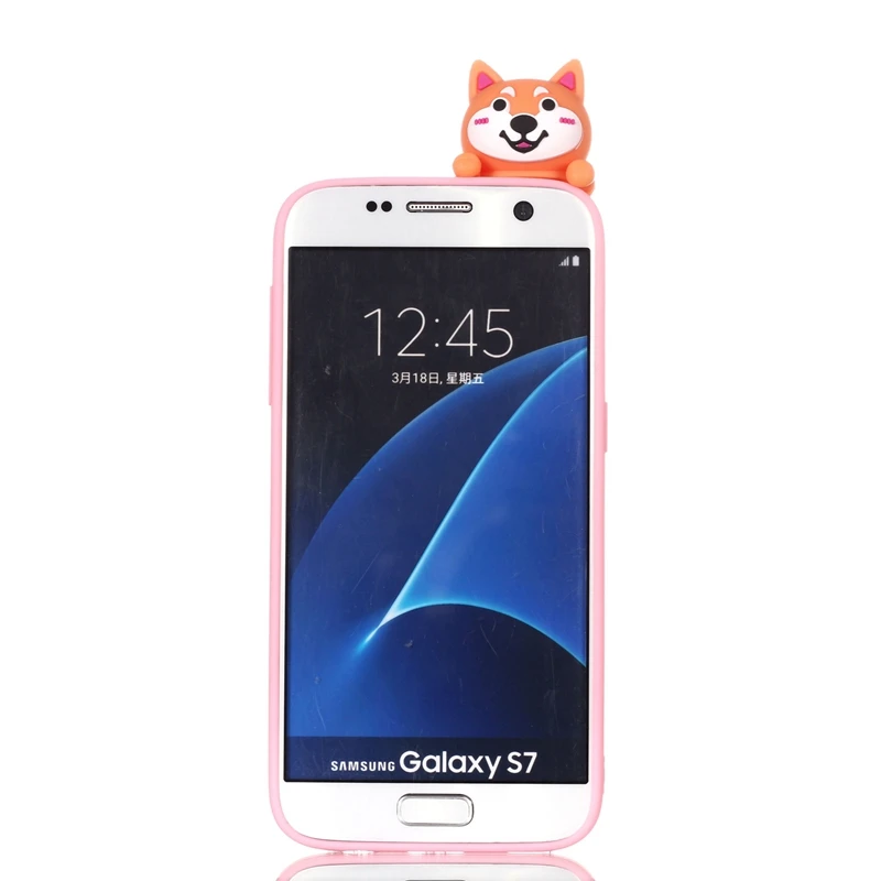 For Coque Samsung Galaxy S7 Case 3D Cartoon Toy Owl Panda Unicorn Cat Soft Silicon Back Cover |