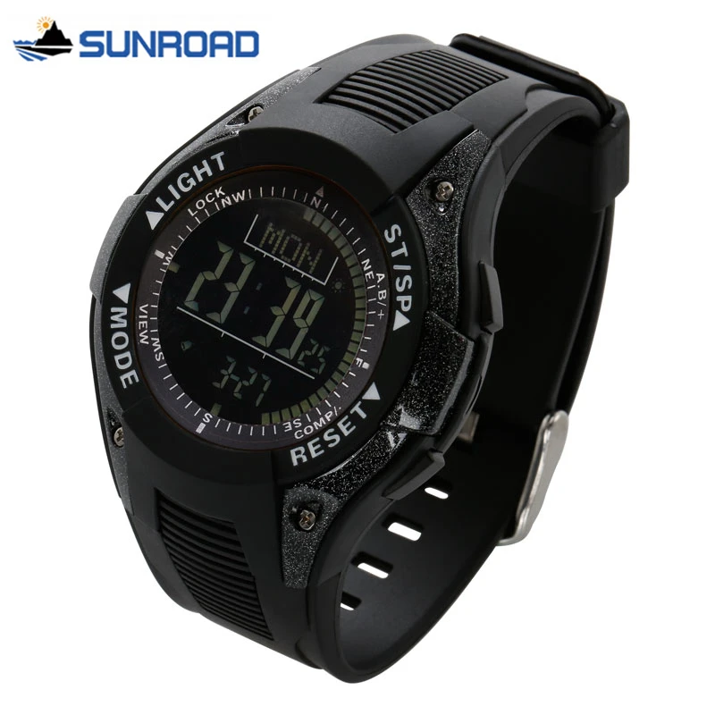 Часы наручные SUNROAD цифровые водонепроницаемые спортивные с высотомером