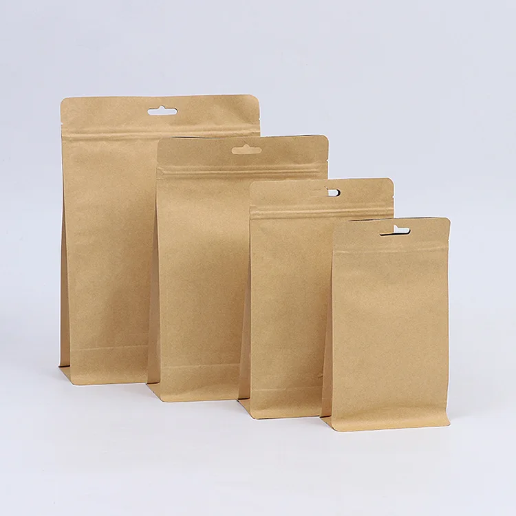 100 шт. крафт бумага самозапечатывающаяся сумка семена кофе сладости Ziplock