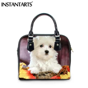 Кошелек Coloranimal с изображением Мальтийского собаки, Женская Роскошная сумка через плечо, набор женских сумок из искусственной кожи с 3D-принтом, сумка на плечо, кошелек из кожи на молнии
