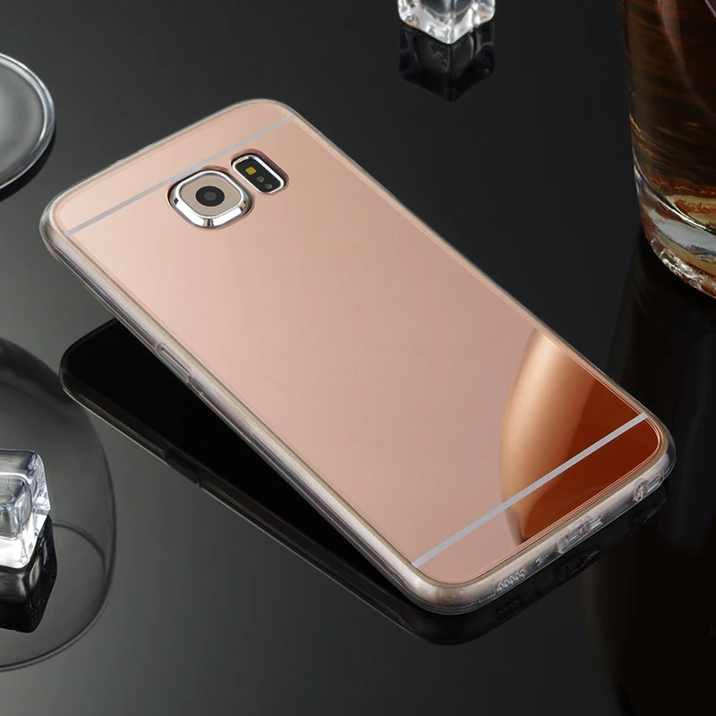 Для Samsung Galaxy S6 Зеркало чехол ТПУ Мягкая задняя крышка для g9200 Чехол сотовый