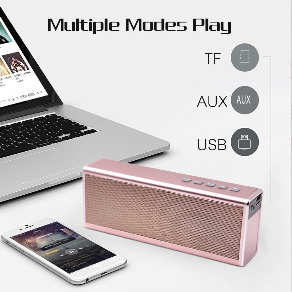 20 Вт Bluetooth динамик бас FM радио мощный портативный сабвуфер Беспроводная колонка