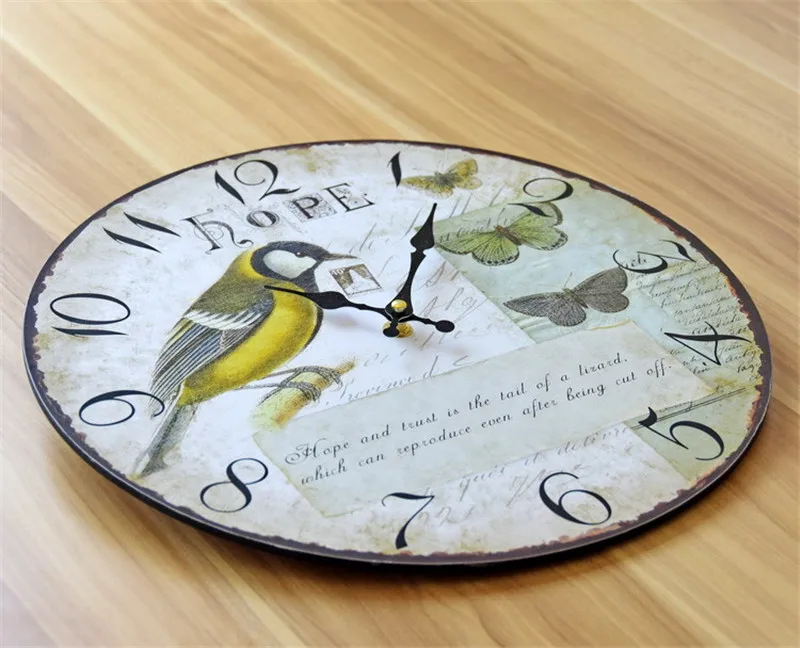Американская деревня птица настенные украшения Рамка Картина часы для дома