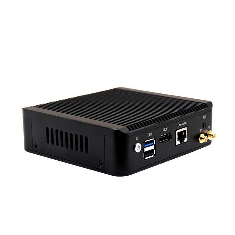 Промышленный мини ПК E3845 CPU 4 * Lan порт 1 RJ45 RS232 Com MINI PCIE sup wifi/3G модуль SSD/HDD