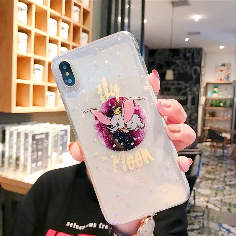 Милый чехол для телефона с изображением слона и звезды glisten iphone Xs MAX XR X 6 6s 7 8 Plus