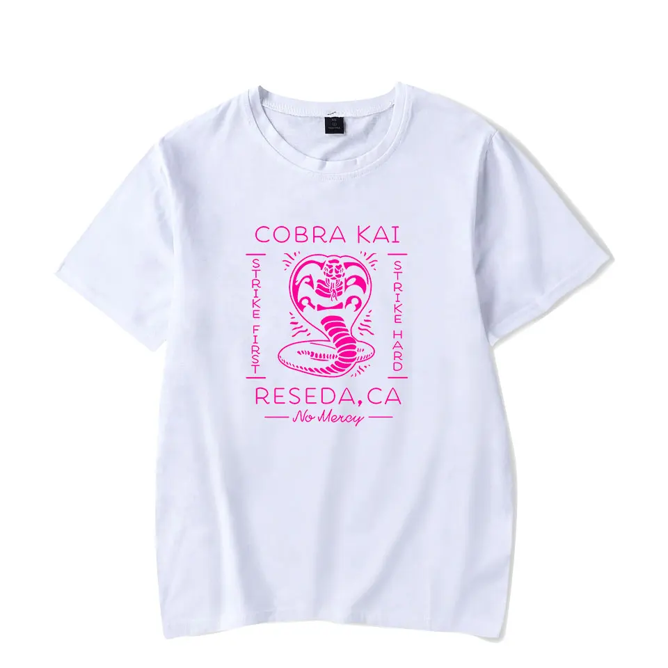 LUCKYFRIDAYF 2018 Лето хит хоп Cobra Kai Забавные футболки для мужчин/женщин хлопковая