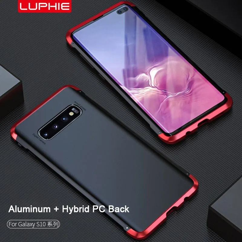 

luxury Shockproof Case For Samsung Galaxy S10 PLUS Case Cover Metal Aluminum Hybrid PC Back cover Bumber for Samsung S10 Case