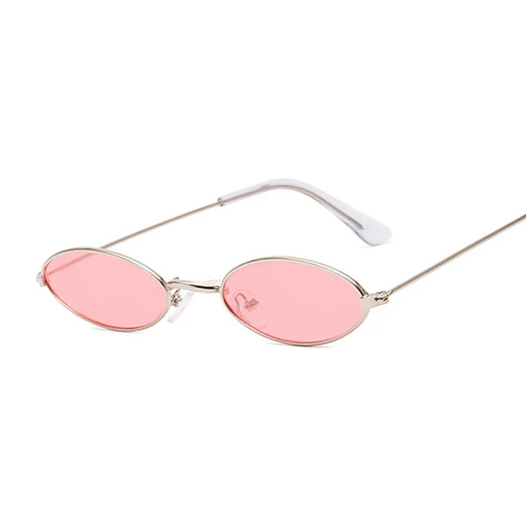 SilverPink Маленькая оправа, черные оттенки, круглые солнцезащитные очки для женщин, Овальные, брендовые, дизайнерские, Ретро стиль, модные, розовые, солнцезащитные очки для женщин, Oculos De Sol - Цвет линз: SilverPink
