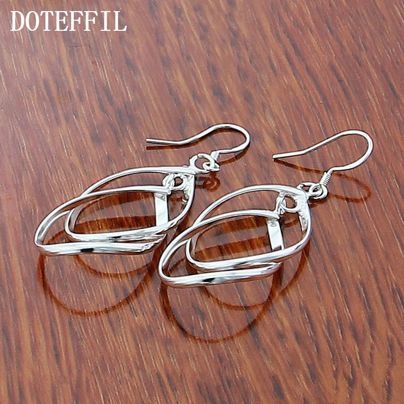 Женские серьги подвески из серебра 925 пробы|925 sterling|charm earringsdrop earrings |