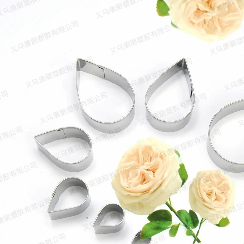 7 pcs Цветочная форма из нержавеющей стали резак для помадки формочка Сахарное