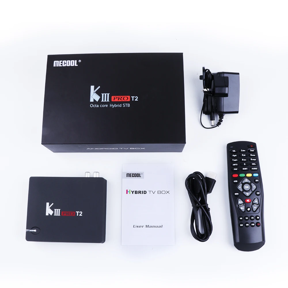 MECOOL KIII PRO DVB T2 Android tv Box 3 ГБ 32 rom 7 1 Восьмиядерный процессор Amlogic S912 2 4G/5G WiFi 4K