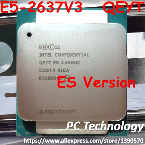 Оригинальный Intel XEON E5-2637V3 3,40 ГГц ES версии E5 2637 V3 четырехъядерный 20M LGA2011-3 135W E5-2637 V3 Бесплатная доставка E5 2637V3