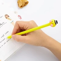 creative stationery carton yellow chicken signature pen gel pen 0 5mm 10pcs free shipping